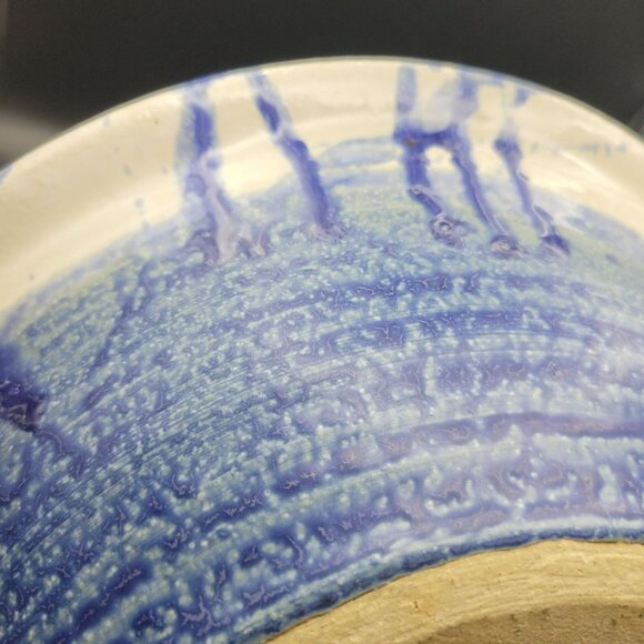 Splatter Bowl 10 Inch Ceramic Large Stoneware Glaze Shiny Large 3 Inch Tall - Picture 4 of 10